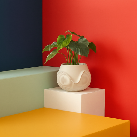 Wavy Ribbed Planter